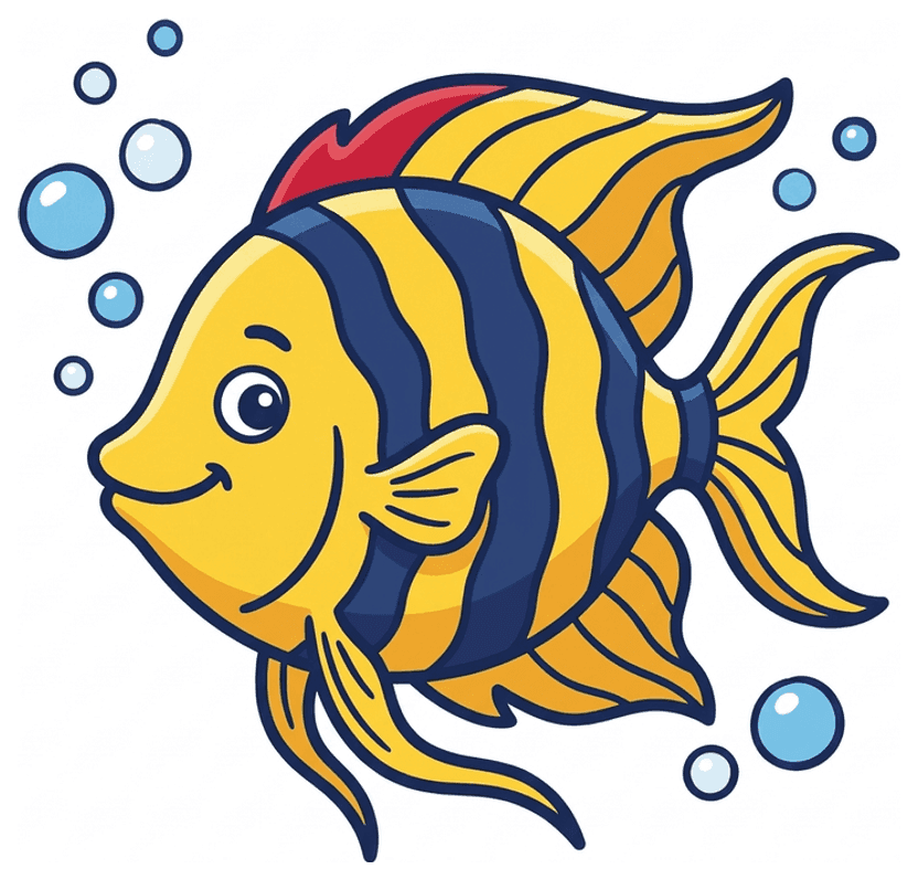 Angelfish room illustration